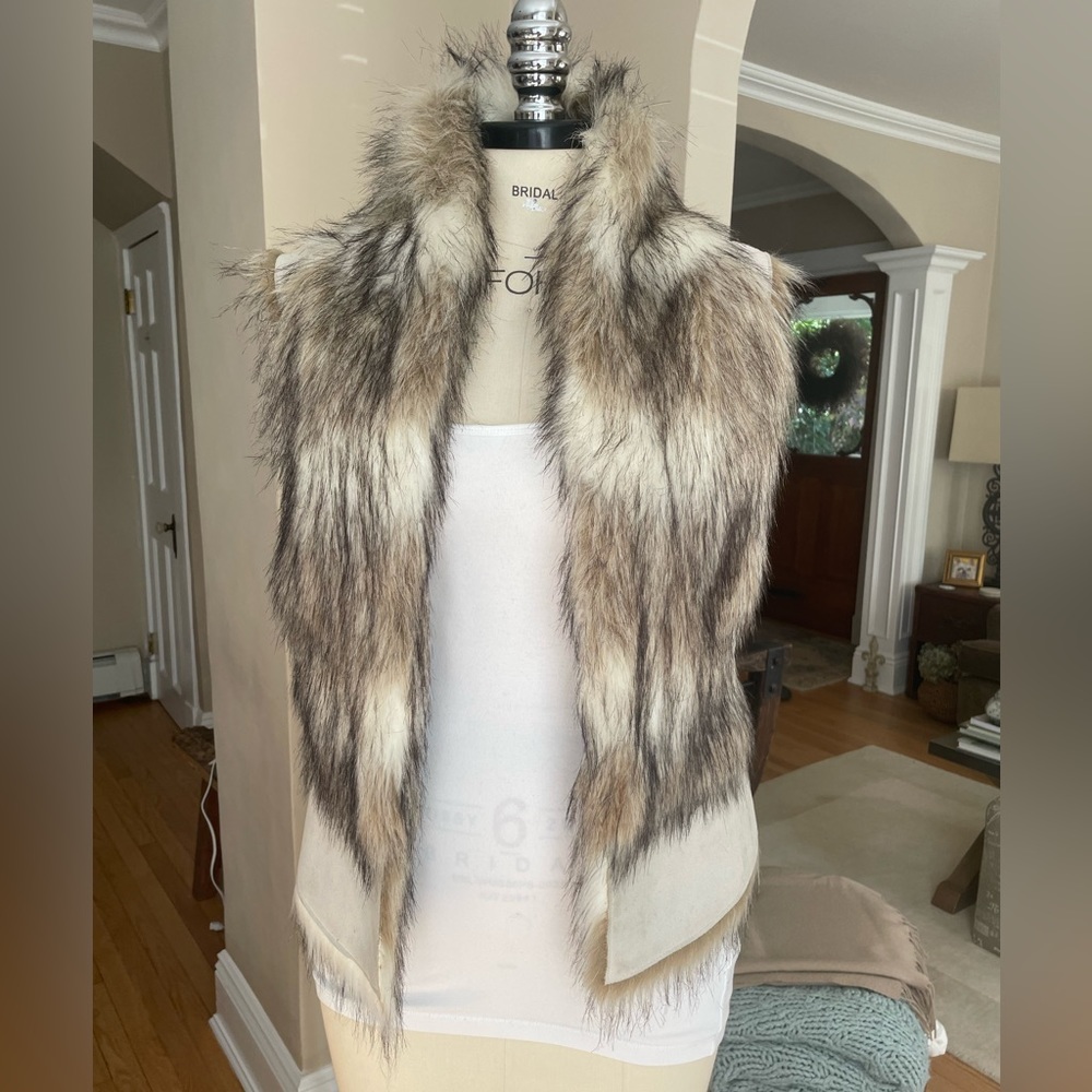 Zara Multitone Faux Fur Vest
